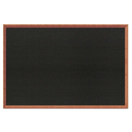 United Visual Products Board, 48x36, Walnut/Black UV703DEFAB-WALNUT-BLKPORC-COBACC